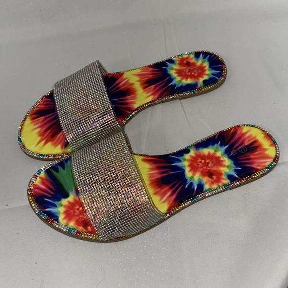 TIE DYE RHINESTONE SLIDES - Picture 5 of 6